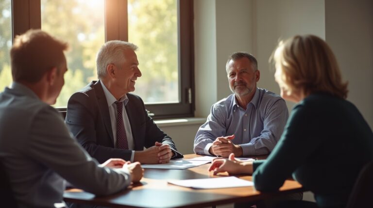 The legal counsel at Corona Probate Law helping Riverside County families from our Corona office meets with clients in the Southern California office addressing critical estate details discussing Affidavit of Death of Joint Tenant