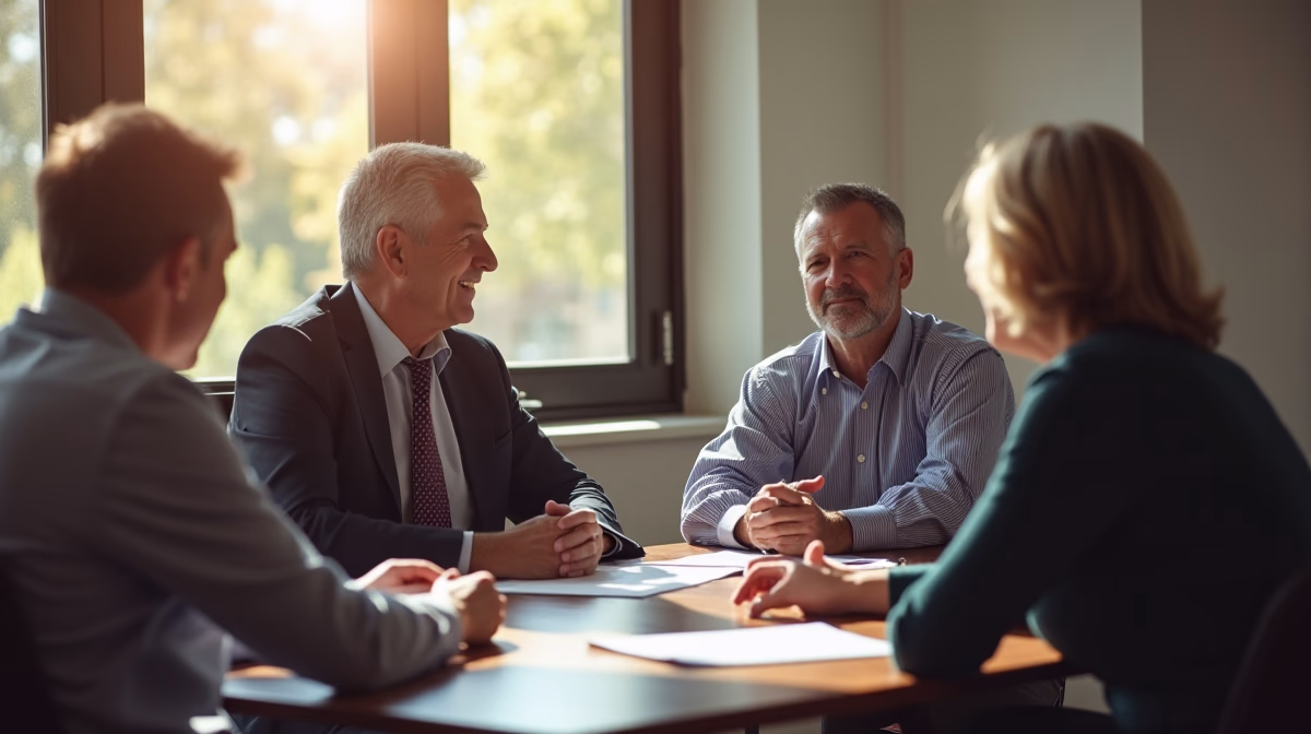 The legal counsel at Corona Probate Law helping Riverside County families from our Corona office meets with clients in the Southern California office addressing critical estate details discussing Affidavit of Death of Joint Tenant