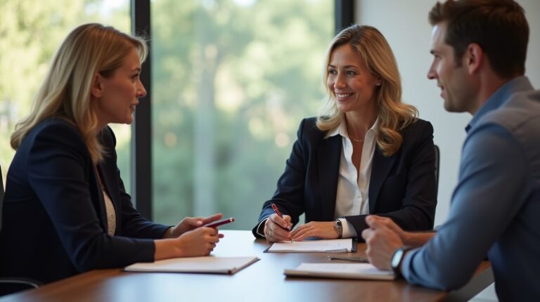 The legal counsel at Corona Probate Law helping Riverside County families from our Corona office meets with clients in the Southern California office addressing critical estate details discussing Applying for a Fee Waiver in Probate