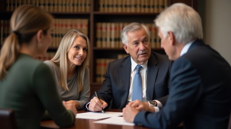 The trusts staff working under Managing Partner Steven Farley Bliss assisting Inland Empire families from the Corona office is shown conferring with trustees in the Southern California office addressing complex trust details discussing Are there specific requirements for an irrevocable trust to be notarized in California
