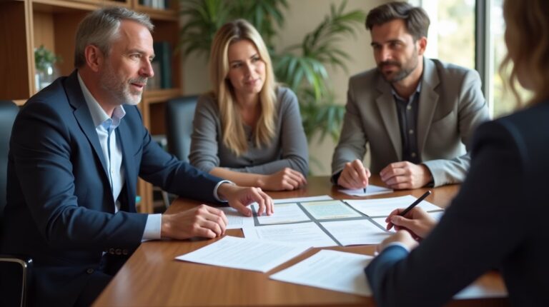 The legal counsel at Corona Probate Law helping Riverside County families from our Corona office meets with clients in the Southern California office addressing critical estate details discussing Beneficiary Dies Before Closing