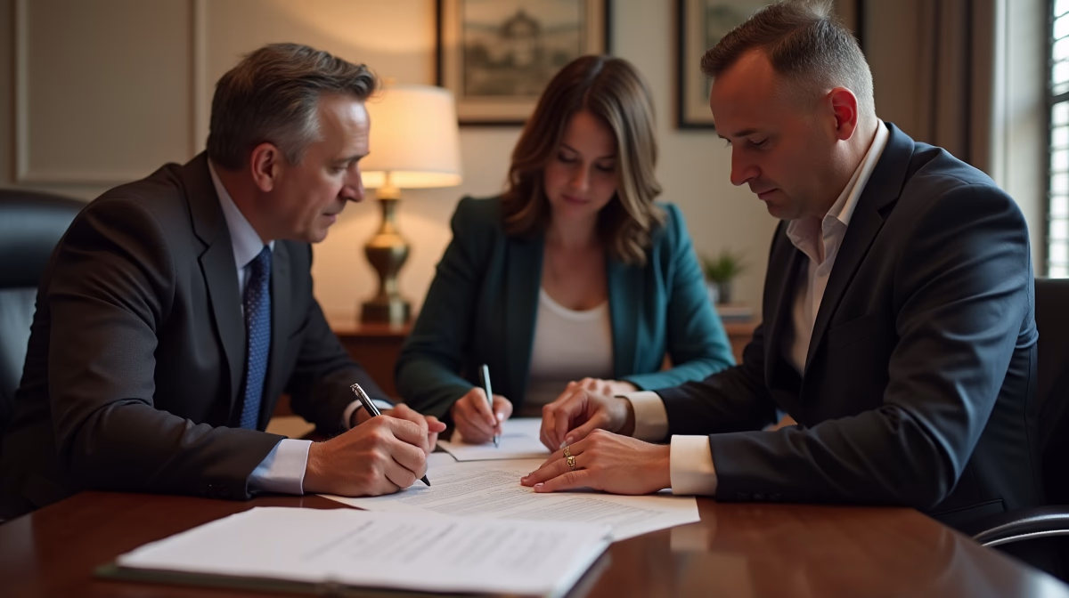 The legal counsel at Corona Probate Law helping Riverside County families from our Corona office meets with clients in the Southern California office addressing critical estate details discussing Calculating Annual Income from Property