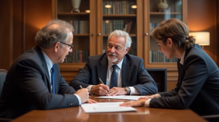 The legal counsel at Corona Probate Law helping Riverside County families from our Corona office meets with clients in the Southern California office addressing critical estate details discussing Calculating the Executors Fee