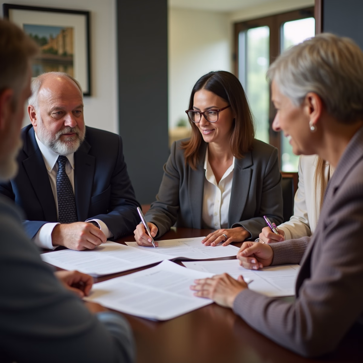 The trusts staff working under Managing Partner Steven Farley Bliss assisting Inland Empire families from the Corona office is shown conferring with trustees in the Southern California office addressing complex trust details discussing Can a Trust Be Contested More Easily After a Move