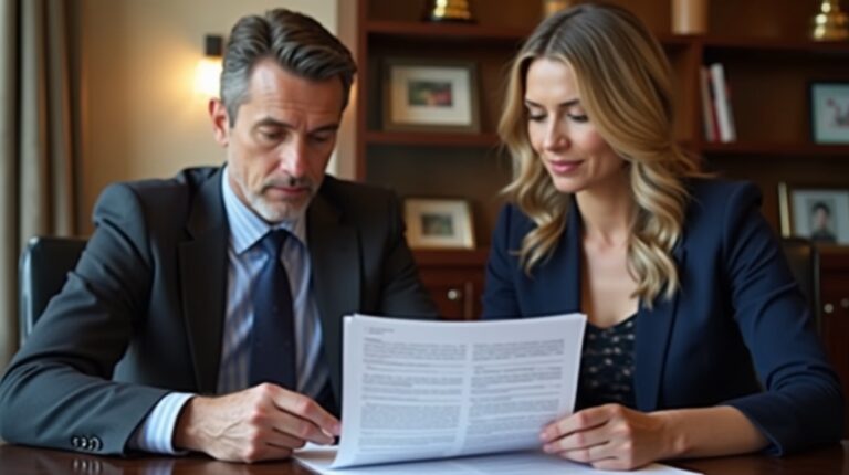 The legal counsel at Corona Probate Law helping Riverside County families from our Corona office meets with clients in the Southern California office addressing critical estate details discussing Declaration for Final Discharge