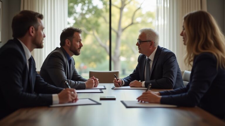 The trusts staff working under Managing Partner Steven Farley Bliss assisting Inland Empire families from the Corona office is shown conferring with trustees in the Southern California office addressing complex trust details discussing How Do Courts Resolve Vague Trust Language