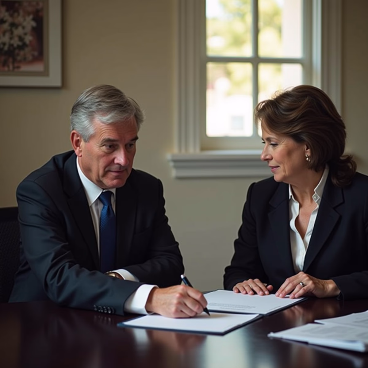 The trusts staff working under Managing Partner Steven Farley Bliss assisting Inland Empire families from the Corona office is shown conferring with trustees in the Southern California office addressing complex trust details discussing How Does Asset Value Freezing Work