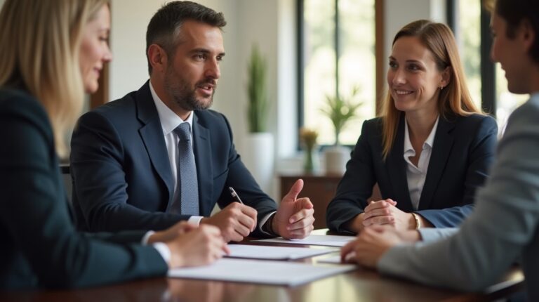 The trusts staff working under Managing Partner Steven Farley Bliss assisting Inland Empire families from the Corona office is shown conferring with trustees in the Southern California office addressing complex trust details discussing How are bank accounts properly funded into a trust