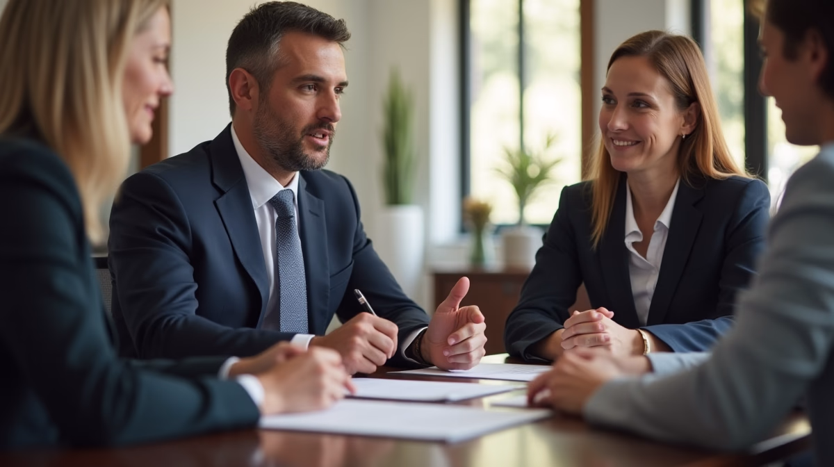 The trusts staff working under Managing Partner Steven Farley Bliss assisting Inland Empire families from the Corona office is shown conferring with trustees in the Southern California office addressing complex trust details discussing How are bank accounts properly funded into a trust