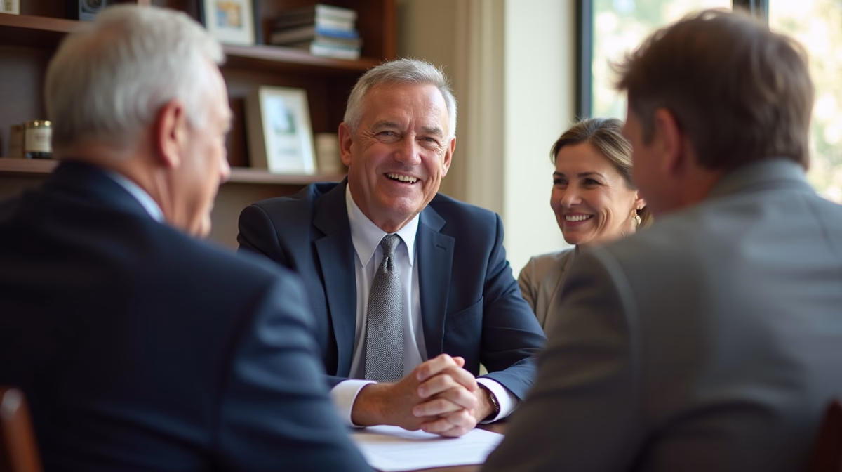 The trusts staff working under Managing Partner Steven Farley Bliss assisting Inland Empire families from the Corona office is shown conferring with trustees in the Southern California office addressing complex trust details discussing How do key participants interact within a generation skipping trust