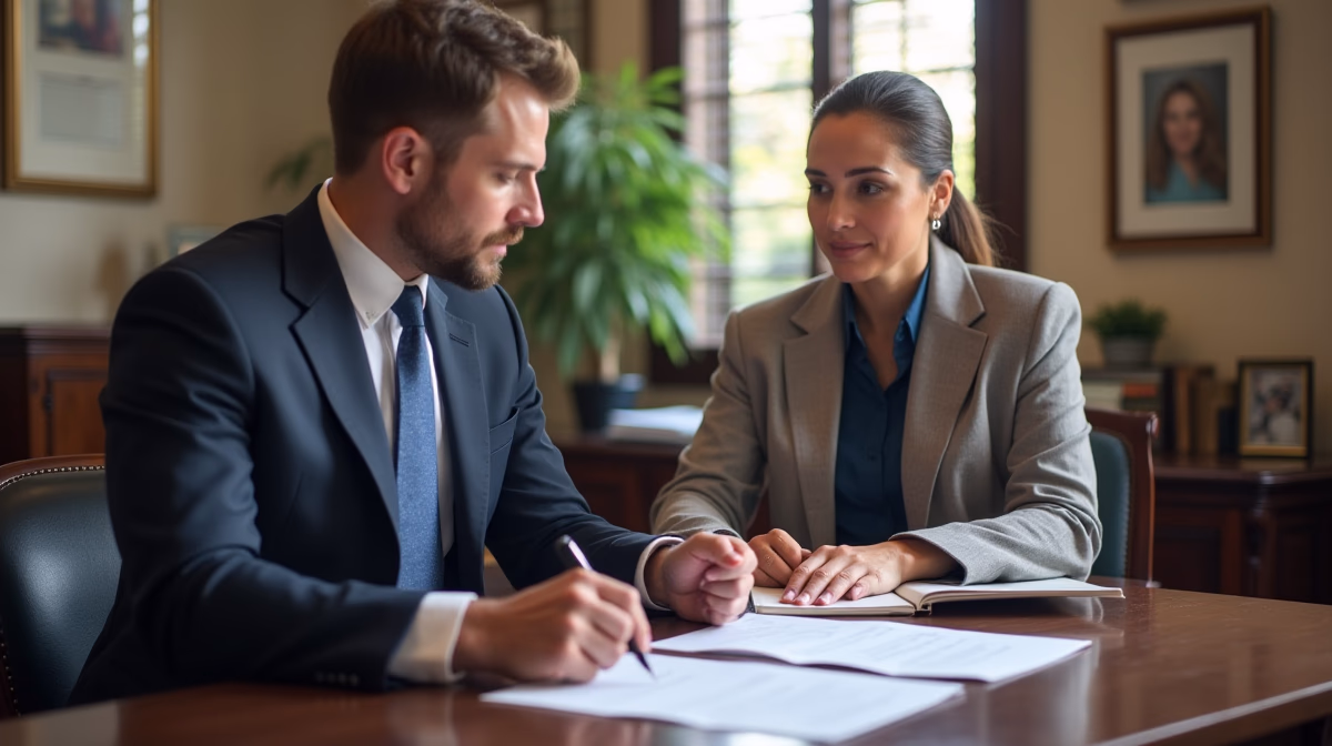 The legal counsel at Corona Probate Law helping Riverside County families from our Corona office meets with clients in the Southern California office addressing critical estate details discussing Priority of Debts in California Probate