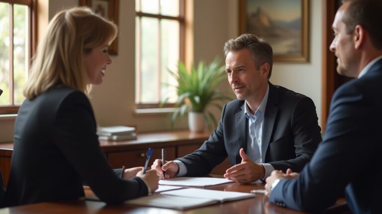 The trusts staff working under Managing Partner Steven Farley Bliss assisting Inland Empire families from the Corona office is shown conferring with trustees in the Southern California office addressing complex trust details discussing Protection from Judgment Creditors