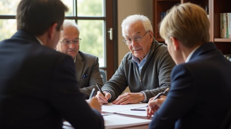 The legal counsel at Corona Probate Law helping Riverside County families from our Corona office meets with clients in the Southern California office addressing critical estate details discussing Selling Corona Property Without Approval