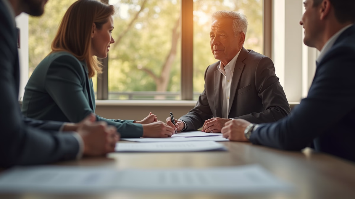The legal counsel at Corona Probate Law helping Riverside County families from our Corona office meets with clients in the Southern California office addressing critical estate details discussing Serving Notice to Heirs Abroad