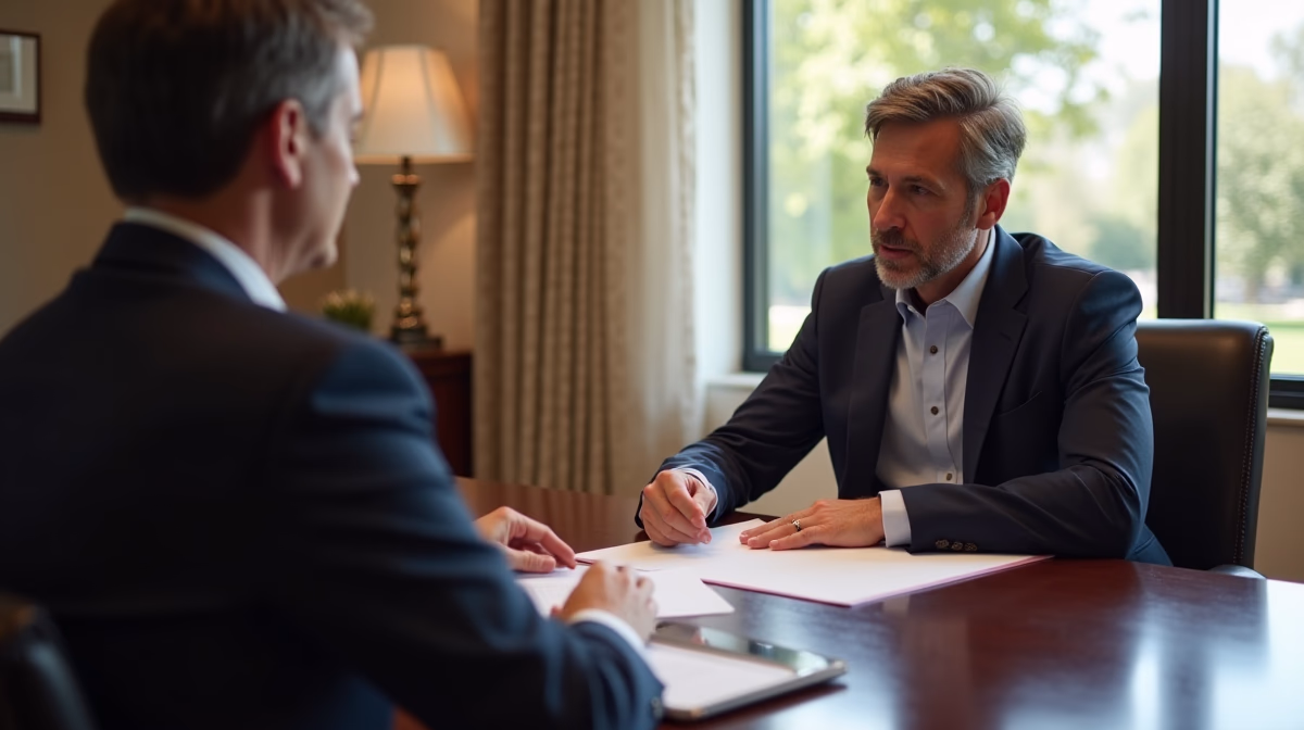 The legal counsel at Corona Probate Law helping Riverside County families from our Corona office meets with clients in the Southern California office addressing critical estate details discussing Signing Under Penalty of Perjury