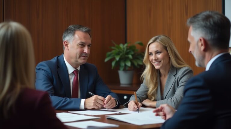 The legal counsel at Corona Probate Law helping Riverside County families from our Corona office meets with clients in the Southern California office addressing critical estate details discussing Simplified Probate for Surviving Spouses