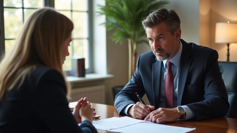The legal counsel at Corona Probate Law helping Riverside County families from our Corona office meets with clients in the Southern California office addressing critical estate details discussing Small Estate Affidavit for Bank Accounts