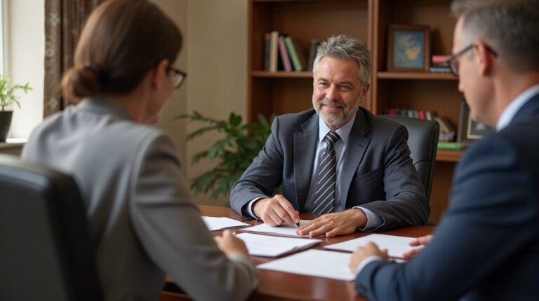 The legal counsel at Corona Probate Law helping Riverside County families from our Corona office meets with clients in the Southern California office addressing critical estate details discussing Status Review Hearings in Riverside County