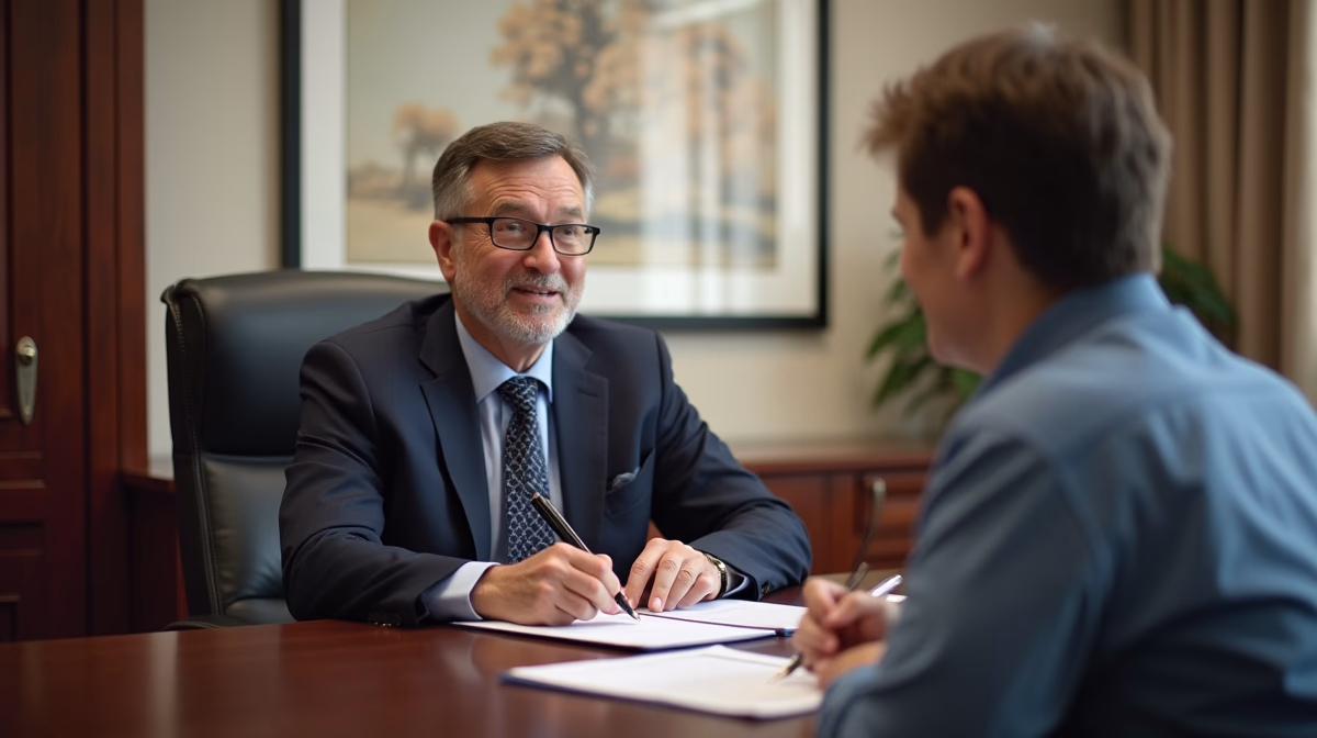 The legal counsel at Corona Probate Law helping Riverside County families from our Corona office meets with clients in the Southern California office addressing critical estate details discussing Statutory Fees for California Executors