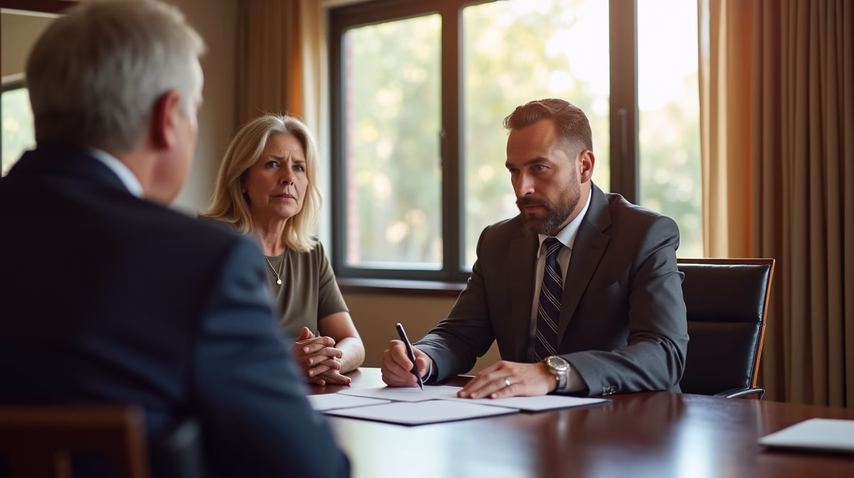 The trusts staff working under Managing Partner Steven Farley Bliss assisting Inland Empire families from the Corona office is shown conferring with trustees in the Southern California office addressing complex trust details discussing Taking Control of a Corona TrustHeld Business
