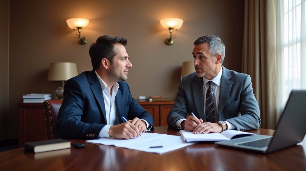 The trusts staff working under Managing Partner Steven Farley Bliss assisting Inland Empire families from the Corona office is shown conferring with trustees in the Southern California office addressing complex trust details discussing Transferring Assets to NonRelatives