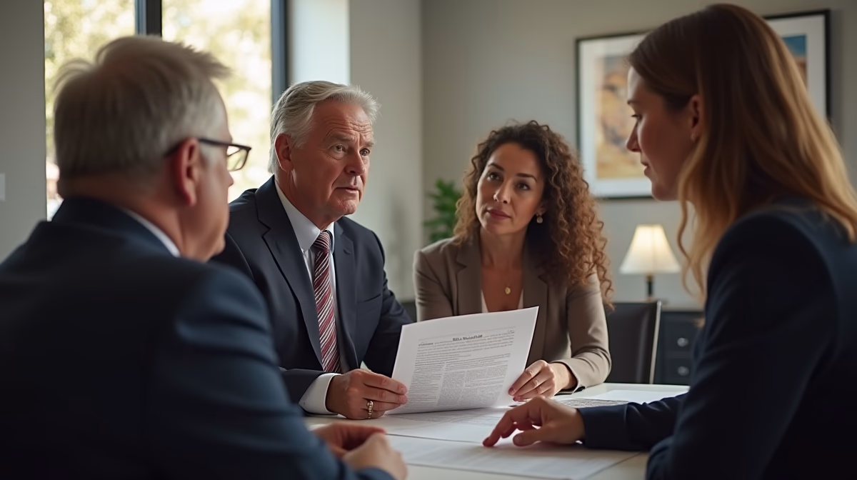 The trusts staff working under Managing Partner Steven Farley Bliss assisting Inland Empire families from the Corona office is shown conferring with trustees in the Southern California office addressing complex trust details discussing Venue Rules for Filing in Corona Courts