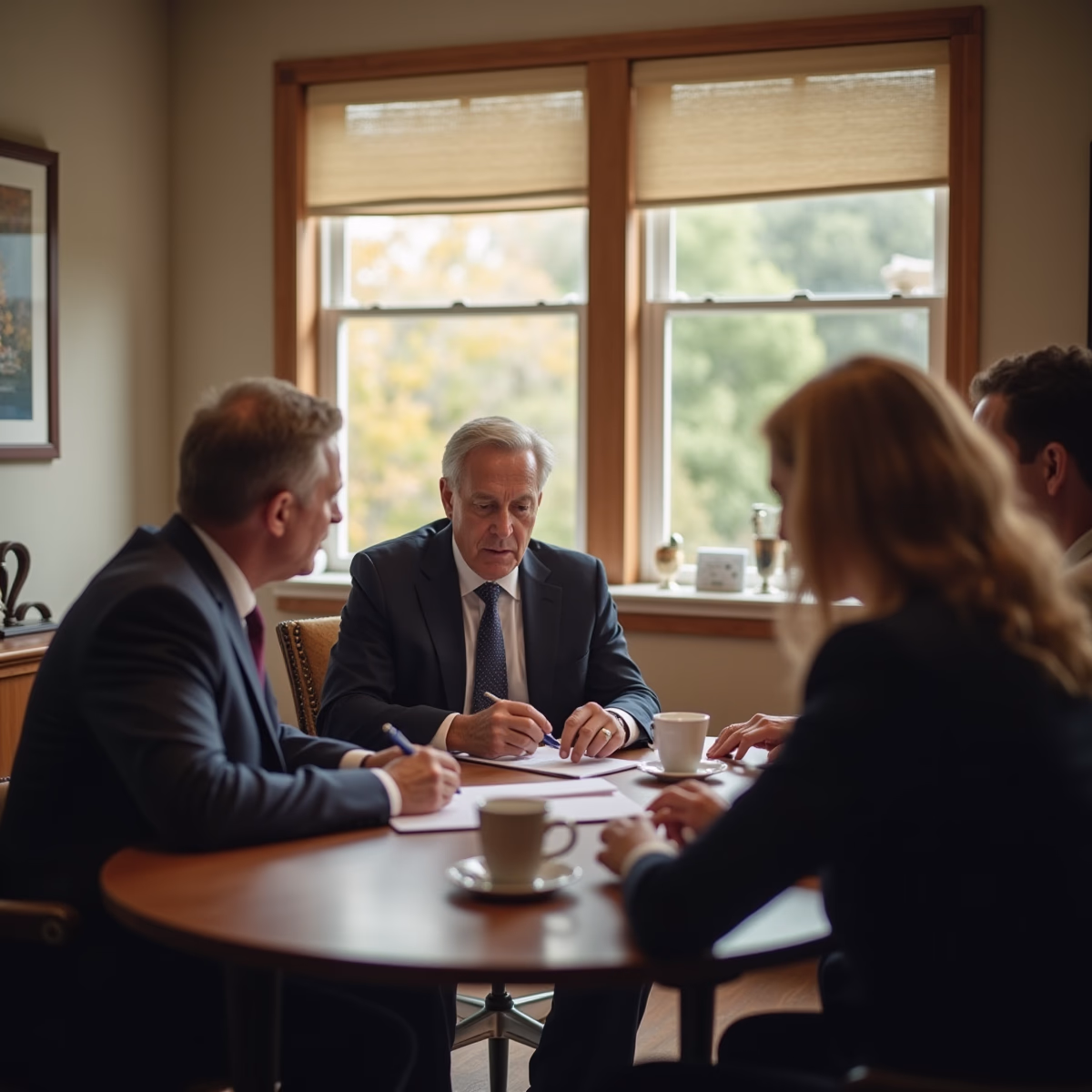 The trusts staff working under Managing Partner Steven Farley Bliss assisting Inland Empire families from the Corona office is shown conferring with trustees in the Southern California office addressing complex trust details discussing What Assets Benefit from a Special Trustee