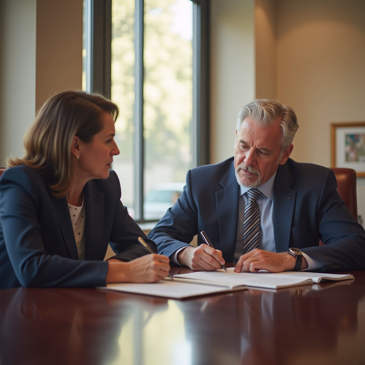 The trusts staff working under Managing Partner Steven Farley Bliss assisting Inland Empire families from the Corona office is shown conferring with trustees in the Southern California office addressing complex trust details discussing What are the biggest pitfalls when transferring a business