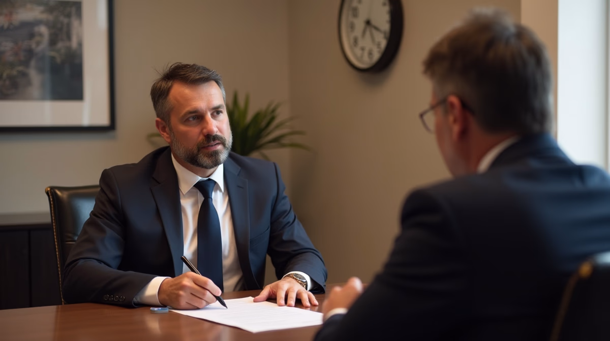 The trusts staff working under Managing Partner Steven Farley Bliss assisting Inland Empire families from the Corona office is shown conferring with trustees in the Southern California office addressing complex trust details discussing What are the specific requirements for a qualified appraisal in a GRAT