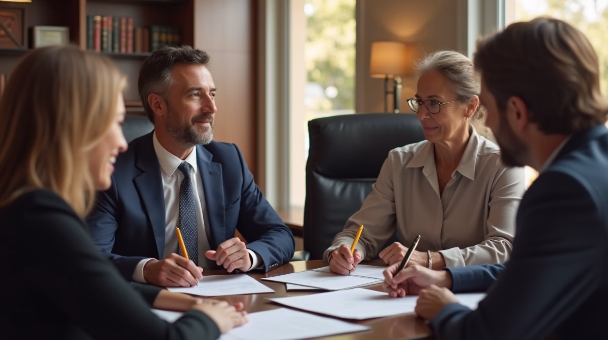 The trusts staff working under Managing Partner Steven Farley Bliss assisting Inland Empire families from the Corona office is shown conferring with trustees in the Southern California office addressing complex trust details discussing What are the specific requirements for an irrevocable trust to be valid in multiple states