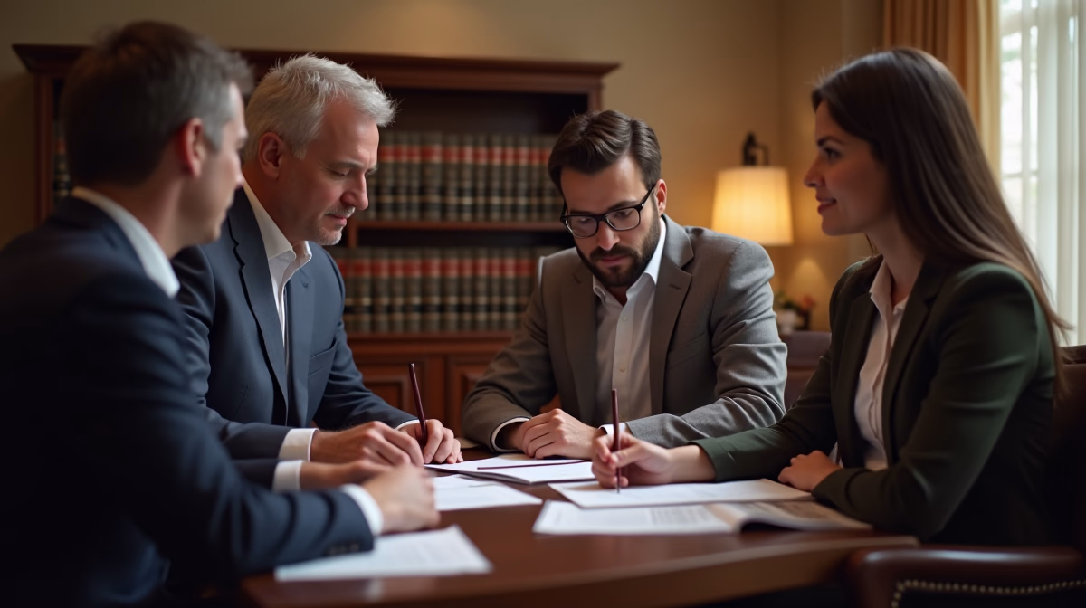 The trusts staff working under Managing Partner Steven Farley Bliss assisting Inland Empire families from the Corona office is shown conferring with trustees in the Southern California office addressing complex trust details discussing What are the specific tax implications for a beneficiary receiving a GRAT remainder