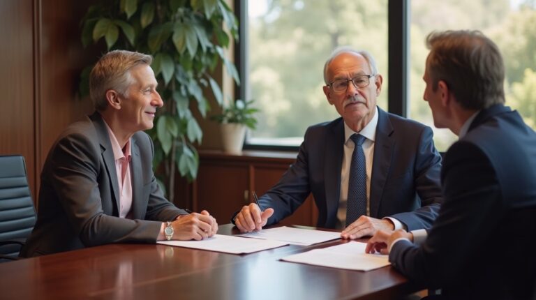The trusts staff working under Managing Partner Steven Farley Bliss assisting Inland Empire families from the Corona office is shown conferring with trustees in the Southern California office addressing complex trust details discussing What happens to the ILIT if the underlying insurance company goes bankrupt