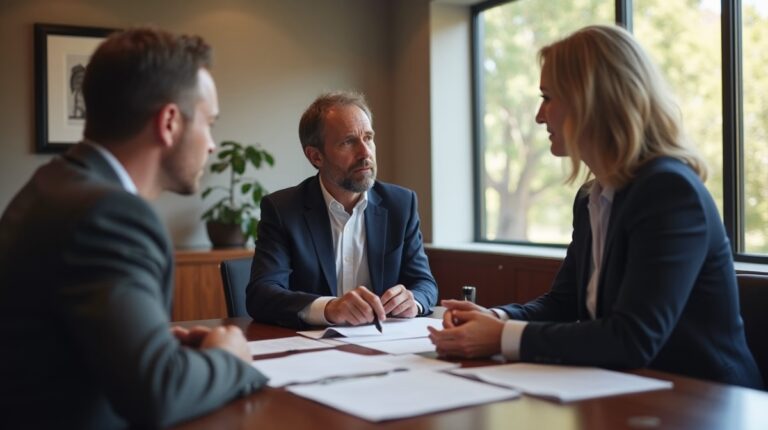 The legal counsel at Corona Probate Law helping Riverside County families from our Corona office meets with clients in the Southern California office addressing critical estate details discussing What is a Proof of Publication