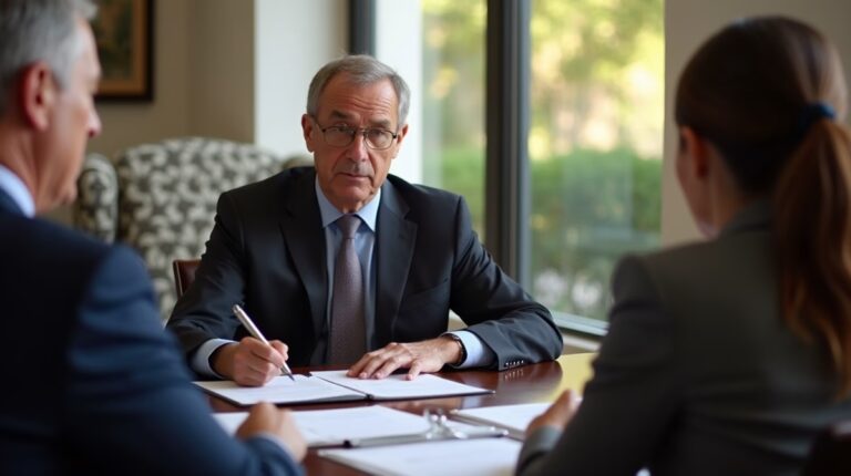 The trusts staff working under Managing Partner Steven Farley Bliss assisting Inland Empire families from the Corona office is shown conferring with trustees in the Southern California office addressing complex trust details discussing What is the difference between a Petition for Succession and a Small Estate Affidavit