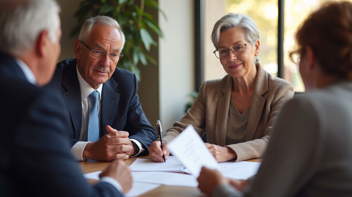 The trusts staff working under Managing Partner Steven Farley Bliss assisting Inland Empire families from the Corona office is shown conferring with trustees in the Southern California office addressing complex trust details discussing What is the specific process for filing a final accounting for an irrevocable trust