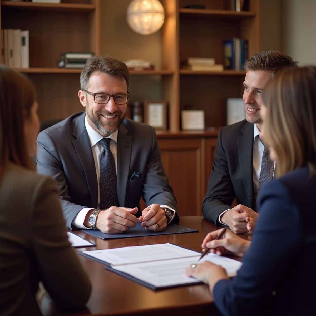 The trusts staff working under Managing Partner Steven Farley Bliss assisting Inland Empire families from the Corona office is shown conferring with trustees in the Southern California office addressing complex trust details discussing What types of assets can be used in a Charitable Trust