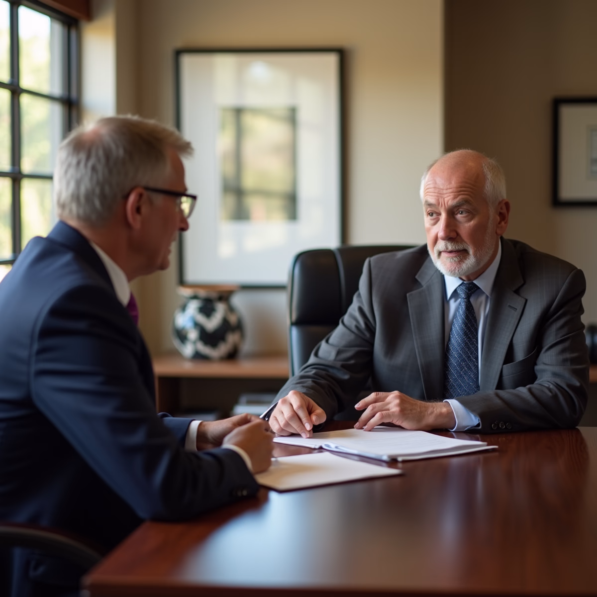 The legal counsel at Corona Probate Law helping Riverside County families from our Corona office meets with clients in the Southern California office addressing critical estate details discussing Whats the Difference Between a Formal Accounting and a Waiver
