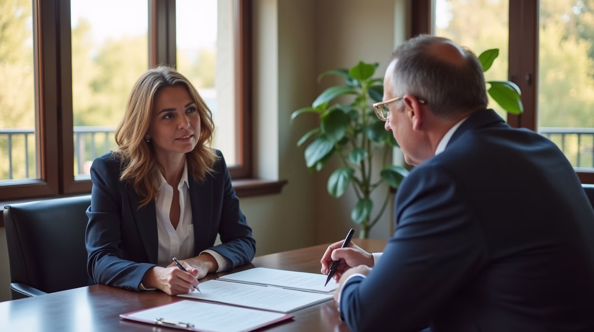 The legal counsel at Corona Probate Law helping Riverside County families from our Corona office meets with clients in the Southern California office addressing critical estate details discussing Which Newspaper for Corona Probate Publication