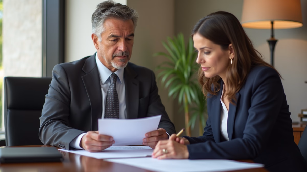 The legal counsel at Corona Probate Law helping Riverside County families from our Corona office meets with clients in the Southern California office addressing critical estate details discussing Who Gets Paid First Funeral Home or IRS