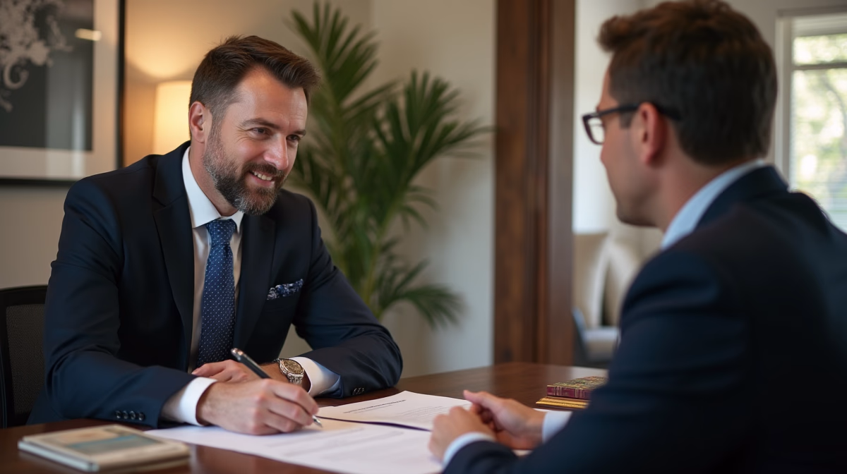 The legal counsel at Corona Probate Law helping Riverside County families from our Corona office meets with clients in the Southern California office addressing critical estate details discussing Why Publish Probate Notice in Newspapers