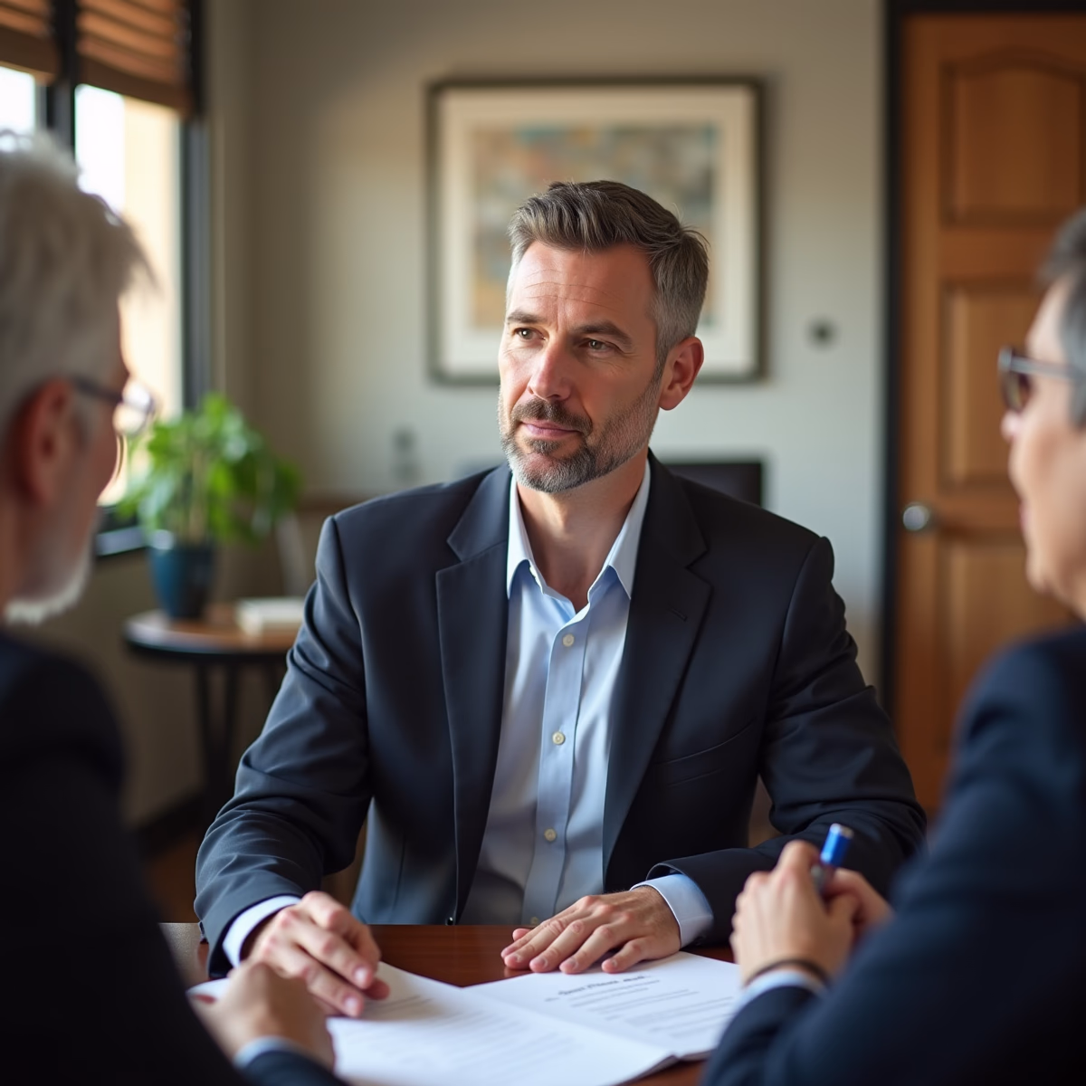 The trusts staff working under Managing Partner Steven Farley Bliss assisting Inland Empire families from the Corona office is shown conferring with trustees in the Southern California office addressing complex trust details discussing Why is Funding So Important