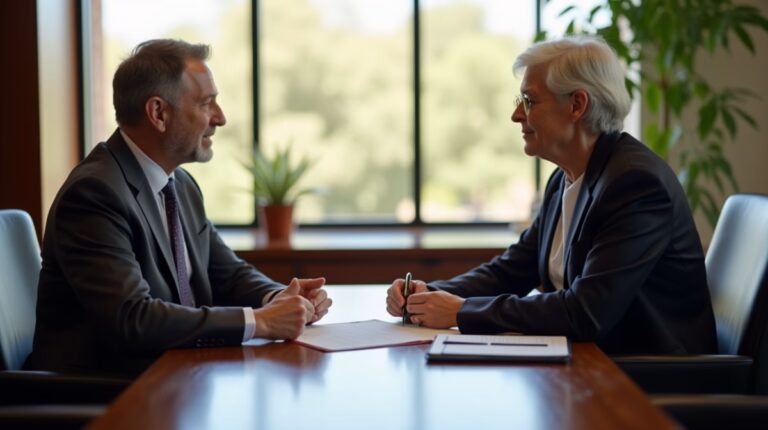 The legal counsel at Corona Probate Law helping Riverside County families from our Corona office meets with clients in the Southern California office addressing critical estate details discussing Will the Judge Ask Me Questions